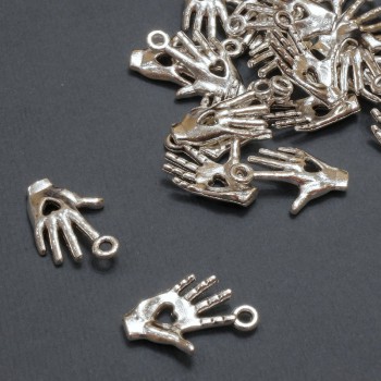 Pendant finding 'Hand', diameter 11×18 mm ±, packaging 20 g, 22 pcs. (±)