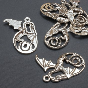 Dragon Pendant Hardware, diameter 24×36 mm ± packaging 20 g, 6 pcs