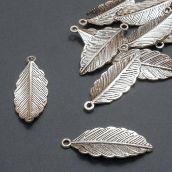 Leaf Pendant Findings, 12.5×31.5 mm, packaging 20 g, 13 pcs (±)