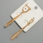 Xuping Earrings with White Rhinestones, 18K Gold Plating