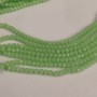 Beads of Czech Crystal salad-green matte 'rondelle', diameter 6x4.5 mm, length 41 cm