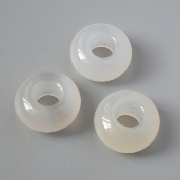 Намистина Пандора Димчастий Агат натуральний камінь, діаметр 14х7мм, діаметр отвору-5, 6мм+