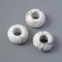 Pandora Bead Howlite, 14×7 mm, hole diameter 5.5 mm+