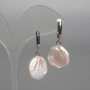 Baroque Pearl Earrings with a gasoline tint, diameter 19×23 mm, length 40 mm, English clasp