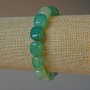 Green agate bracelet, natural stone bar, 9x12 mm, length 18 cm (stretch)