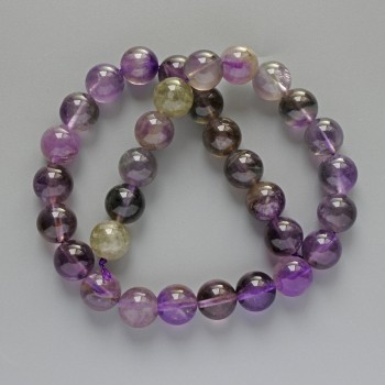 Amethyst Beads, Natural Stone, Smooth Bead, 12mm Diameter, 39cm Length on Thread