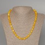 Citrine Necklace with Smooth Beads, 8.5 mm Diameter ±, Length 49 cm ±