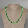 Necklace of synthetic chrysoprase, smooth beads, 8 mm, length 48 cm