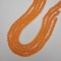 Orange Transparent Faceted Czech Crystal Rondelle Beads, 8x6 mm diameter, 41 mm length on a beading thread