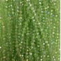 Salad-Green Czech Crystal Faceted Rondelle Beads with Gasoline Finish, 6x5mm, 42mm Length, on Thread