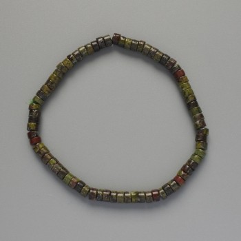 Jasper Bracelet 'Dragon's Blood' natural stone discs, diameter 4.5×2.5 mm, length 18 cm (stretch)