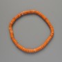 Orange variscite bracelet (pressed) disc beads, diameter 4.5×2.5 mm, length 18 cm (stretch)