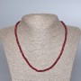 Faceted synthetic tourmaline necklace, rondelle beads, 4×3 mm, length 47 cm