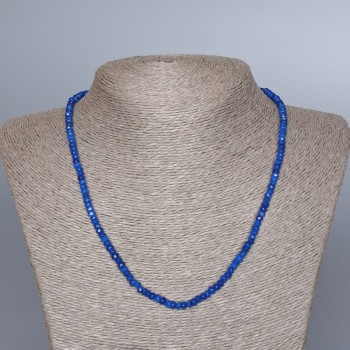 Apatite Necklace (synthetic) Faceted Rondelle Beads, 4x2.5 mm, 48 cm long ±