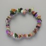 Bracelet Assorted natural stone chips, diameter 7x2 mm, length 18 cm +- (stretch)
