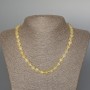 Citrine Necklace with natural stone, faceted coin beads, diameter 8.5×5.5 mm +/-, length 47 cm