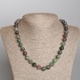 Zoisite Necklace, Natural Stone, Faceted Bead, 10 mm Diameter ±, 48 cm Length ±