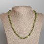 Canadian jadeite necklace, natural stone, smooth bead, diameter 6.5 mm, length 50 cm