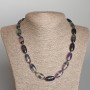 Necklace Fluorite natural stone oval, diameter 10×20 mm, length 50 cm
