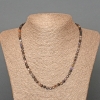 Sapphire Necklace with natural stone faceted cube beads, 4 mm diameter ±, 51 cm length ±