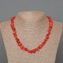 Natural coral chip necklace, 7×3 mm, 47 cm long