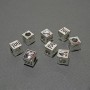 Cube Pandora Bead Insert, 8 mm Diameter ±, Inner Diameter 4 mm, Packaging 8 pcs ± 20 g
