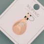 Xuping Pendant with White Rhinestones, Diameter 15x19 mm, Length 26.5 mm, 18K Plating