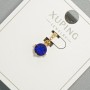 Xuping Pendant with Blue Crystal, 6 mm Diameter, 15 mm Length, 18K Gold Plating