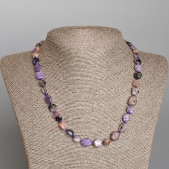 Charoite Necklace Made from Natural Stone