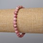 Rhodochrosite Bracelet, natural stone, smooth beads, diameter 6.5 mm ±, length 18 cm ± (stretch)