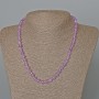 Amethyst Necklace (artificially tinted quartz) smooth beads, 6.5 mm diameter, 47 cm length