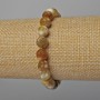Bracelet Yellow Agate – Smooth Bead, 8 mm Diameter, 18 cm Length (Stretch)