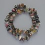 Tourmaline Beads, Natural Stone Chips, Diameter 9x3 mm, Length 40 cm on Thread