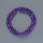Sugilite Beads (Artificial) Smooth Round Beads, 6.5 mm Diameter, 39 cm Length on Thread