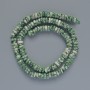Moss Agate Beads, Smooth Rondelle, diameter 6x2.5 mm, length approx. 39 cm on a thread