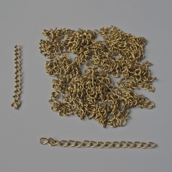 Findings: Extra Extender Chain, Bronze-Colored Metal, 7 cm +/- 34 g