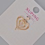 Xuping Pendant 'Heart' with White Crystals, diameter 19x16 mm +/- 18K Gold Plating