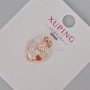 Xuping 'Heart' Pendant with White Crystals and Red Enamel, diameter 18×14 mm, 18K Gold Plating