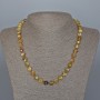 Yellow Agate Necklace with Smooth Beads, 8 mm Diameter, 48 cm Length