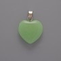 Pendant 'Heart' Jade, diameter 16×16×5 mm, length 23 mm