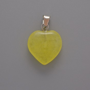 Heart Citrine Pendant, diameter 20×20×6 mm, length 28 mm