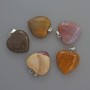 Heart Jasper Pendant, diameter 20x20x6 mm, length 28 mm