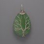 Jade pendant in a silver-wrapped setting, diameter 44×24×9 mm+