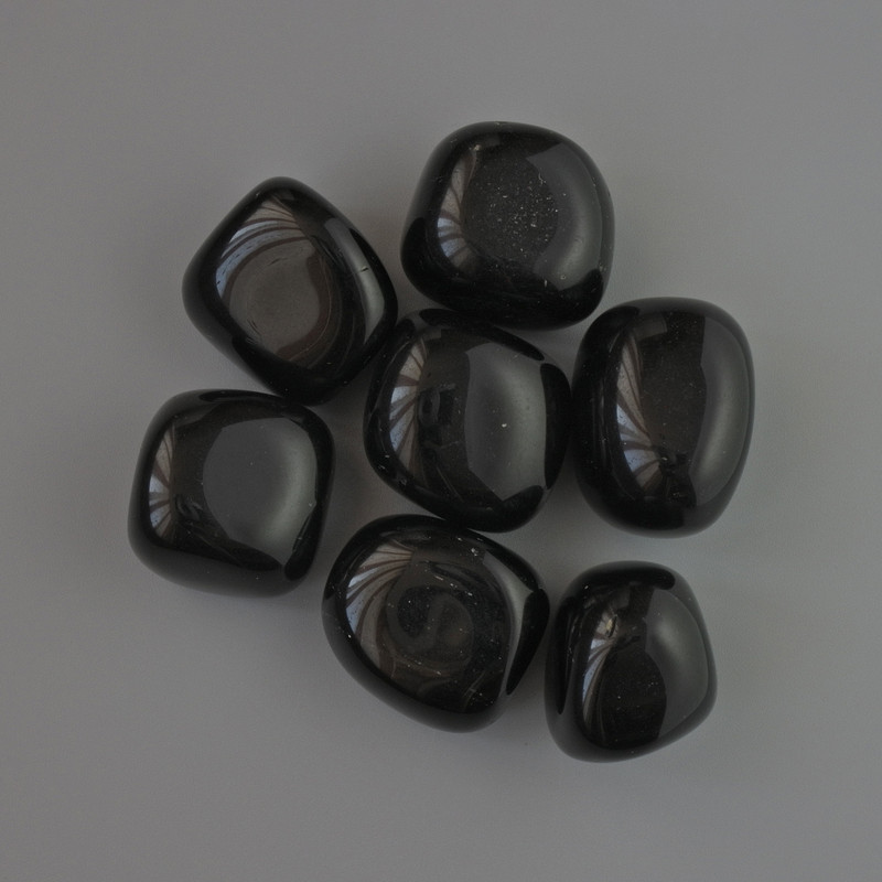 Souvenir Black Agate Cabochon, diameter 22x20-22 mm (+-), packaging 100 g