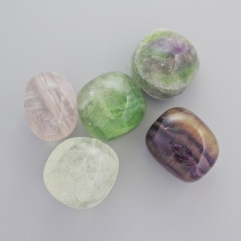 Polished fluorite stone, souvenir, 21x23 mm, 100 g pack