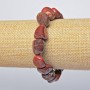 Bracelet with Red Jasper — natural stone, faceted beads, diameter 12x14 mm + -, length 18 cm + - (stretch)