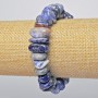 Sodalite bracelet with natural stone, faceted beads, diameter 13×6 mm, length 18 cm, stretch