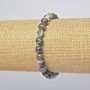 Jasper bracelet, natural stone, smooth beads, diameter 6.5 mm, length 18 cm (stretch)