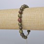 Dragon Blood Jasper Bracelet (Pressed) Smooth bead, 8.5 mm diameter, length 19-24 cm +/- (silver clasp)