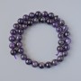 Amethyst beads, natural stone, smooth round beads, diameter 10.5 mm, length 38 cm on thread